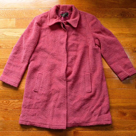 VTG Pink Wool Alpaca Coat - Episode Sz M - Picture 1 of 4